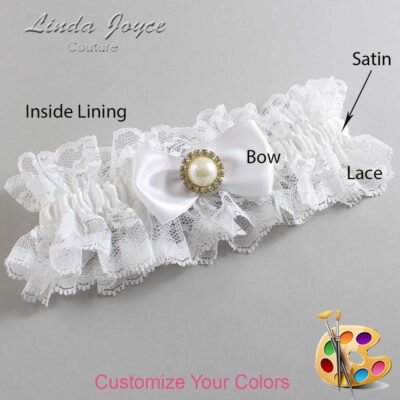 Couture Garters / Custom Wedding Garter / Customizable Wedding Garters / Personalized Wedding Garters / Kendra #11-B31-M21 / Wedding Garters / Bridal Garter / Prom Garter / Linda Joyce Couture