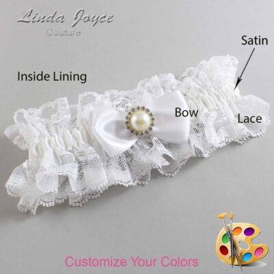 Couture Garters / Custom Wedding Garter / Customizable Wedding Garters / Personalized Wedding Garters / Kendra #11-B31-M22 / Wedding Garters / Bridal Garter / Prom Garter / Linda Joyce Couture