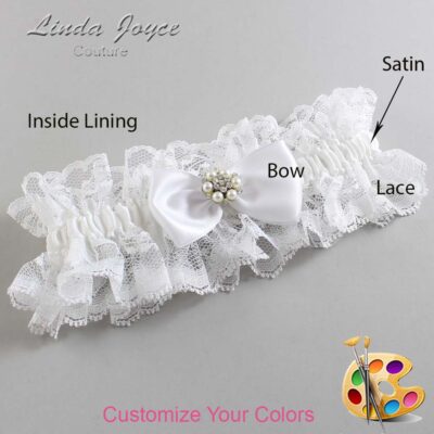 Couture Garters / Custom Wedding Garter / Customizable Wedding Garters / Personalized Wedding Garters / Julie #11-B31-M23 / Wedding Garters / Bridal Garter / Prom Garter / Linda Joyce Couture