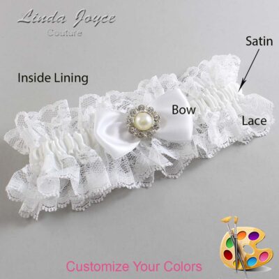 Couture Garters / Custom Wedding Garter / Customizable Wedding Garters / Personalized Wedding Garters / Louise #11-B31-M24 / Wedding Garters / Bridal Garter / Prom Garter / Linda Joyce Couture