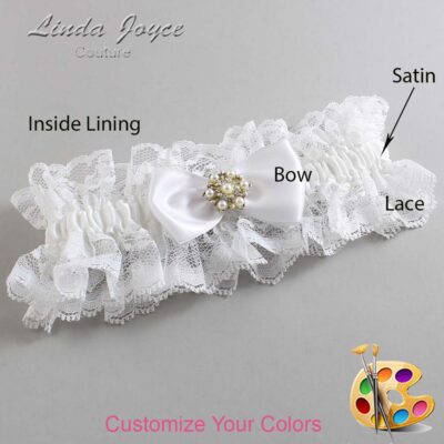 Couture Garters / Custom Wedding Garter / Customizable Wedding Garters / Personalized Wedding Garters / Melissa #11-B31-M27 / Wedding Garters / Bridal Garter / Prom Garter / Linda Joyce Couture