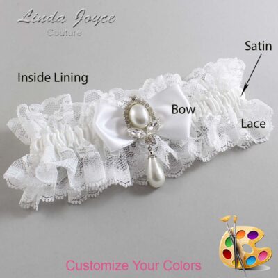 Couture Garters / Custom Wedding Garter / Customizable Wedding Garters / Personalized Wedding Garters / Joan #11-B31-M32 / Wedding Garters / Bridal Garter / Prom Garter / Linda Joyce Couture