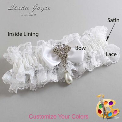 Couture Garters / Custom Wedding Garter / Customizable Wedding Garters / Personalized Wedding Garters / Mavis #11-B31-M33 / Wedding Garters / Bridal Garter / Prom Garter / Linda Joyce Couture