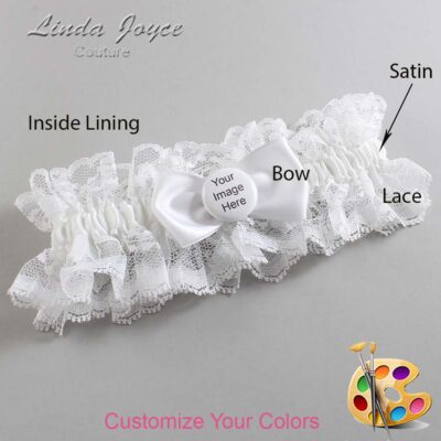 Couture Garters / Custom Wedding Garter / Customizable Wedding Garters / Personalized Wedding Garters / Custom Button #11-B31-M44 / Wedding Garters / Bridal Garter / Prom Garter / Linda Joyce Couture