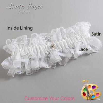 Couture Garters / Custom Wedding Garter / Customizable Wedding Garters / Personalized Wedding Garters / Solitaire #11-M04 / Wedding Garters / Bridal Garter / Prom Garter / Linda Joyce Couture