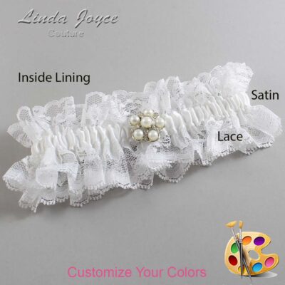 Couture Garters / Custom Wedding Garter / Customizable Wedding Garters / Personalized Wedding Garters / Liza #11-M13 / Wedding Garters / Bridal Garter / Prom Garter / Linda Joyce Couture