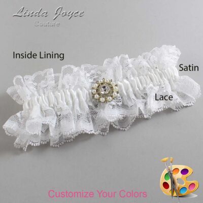 Couture Garters / Custom Wedding Garter / Customizable Wedding Garters / Personalized Wedding Garters / Phyllis #11-M14 / Wedding Garters / Bridal Garter / Prom Garter / Linda Joyce Couture