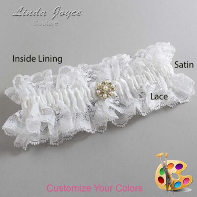 Couture Garters / Custom Wedding Garter / Customizable Wedding Garters / Personalized Wedding Garters / Elaine #11-M27 / Wedding Garters / Bridal Garter / Prom Garter / Linda Joyce Couture