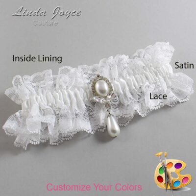 Couture Garters / Custom Wedding Garter / Customizable Wedding Garters / Personalized Wedding Garters / Grace #11-M32 / Wedding Garters / Bridal Garter / Prom Garter / Linda Joyce Couture