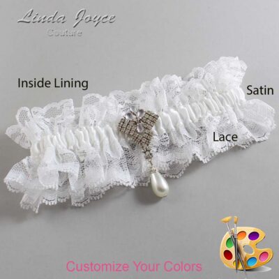 Couture Garters / Custom Wedding Garter / Customizable Wedding Garters / Personalized Wedding Garters / Lauren #11-M33 / Wedding Garters / Bridal Garter / Prom Garter / Linda Joyce Couture